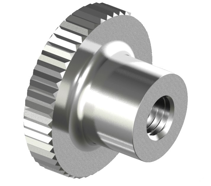 DIN 466 Гайка висока с накатка INOX A2