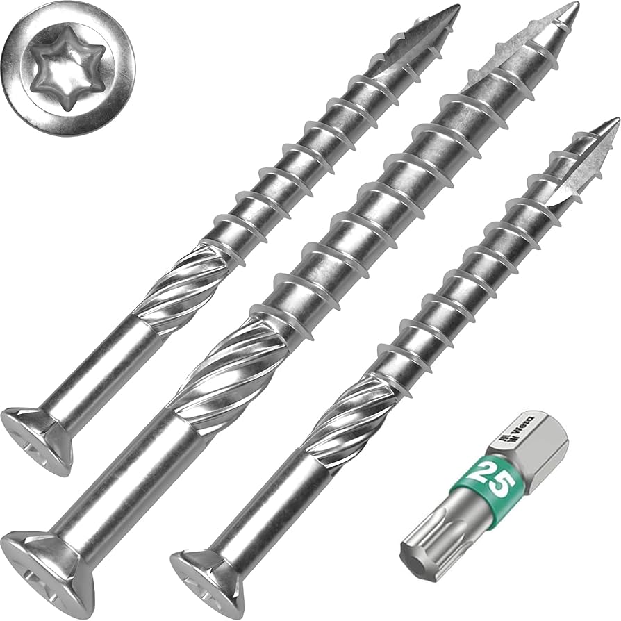 9242 AISI 410 Винт за дърво професионален  с TORX25 INOX A2