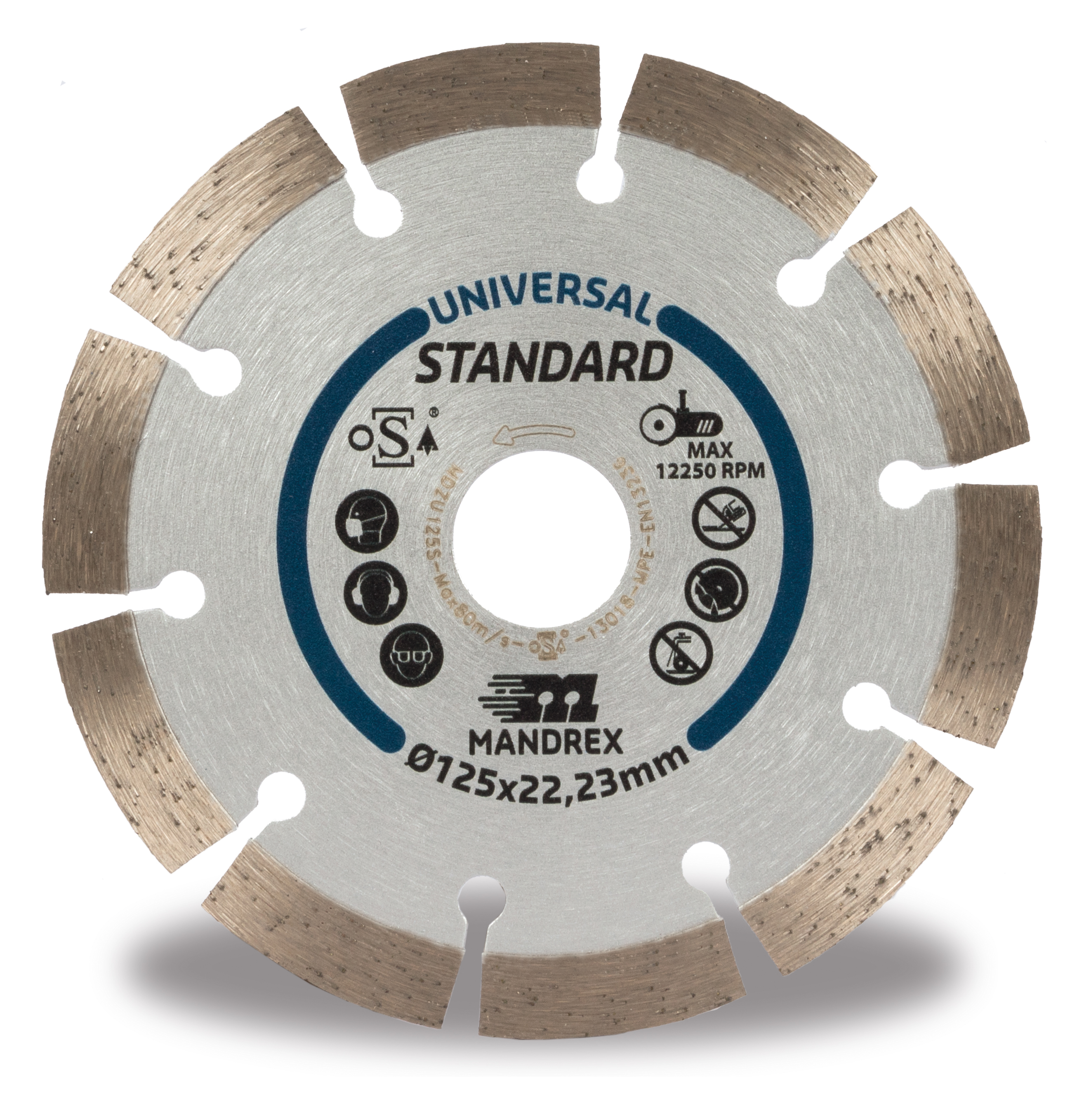 Сегментиран универсален диамантен диск за рязане на бетон,тухла,камък UNIVERSAL-STANDART 115mm