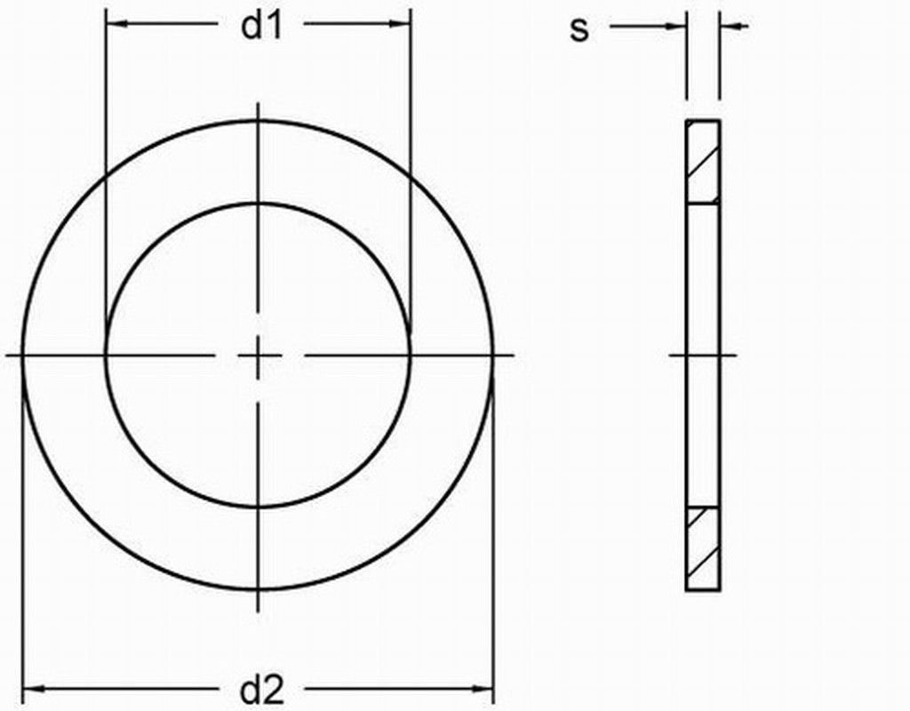 Дихтунга медна ф12х18х1.5 Cu